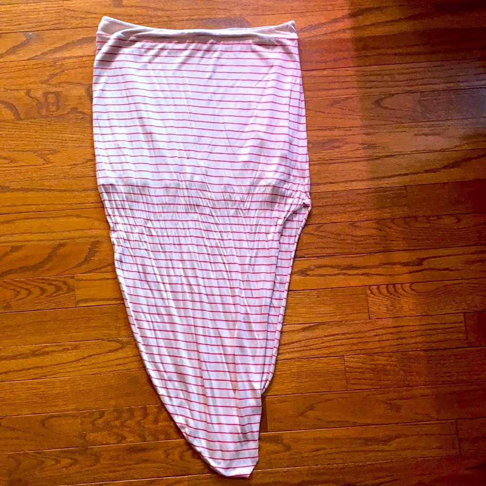 Asymmetrical stripe skirt